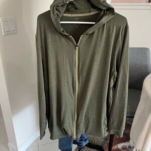 Nike Yoga Dri-Fit Jacket Full Zip Hooded Training Olive Men's Size XL